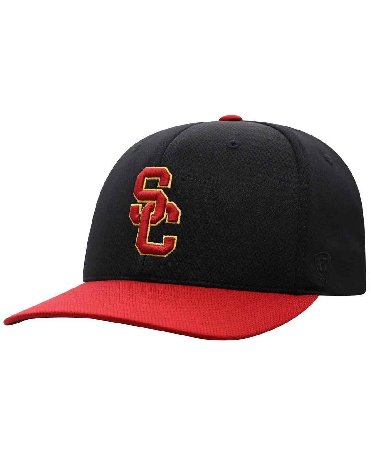 Mens Top of the World Black Usc Trojans Two-Tone Reflex Hybrid Tech Flex Hat - Black Product Image