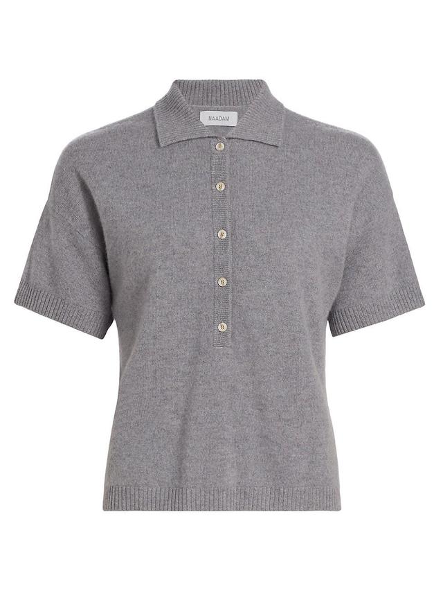 Womens Cashmere Relaxed Polo Shirt Product Image