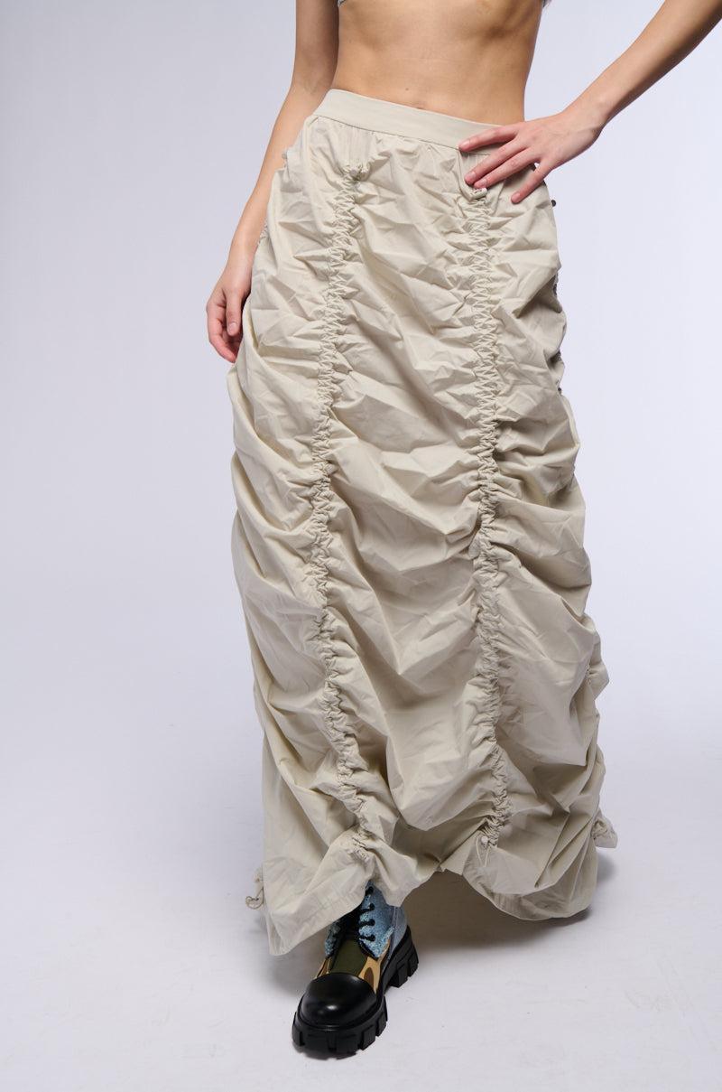 CHLOE CONVERTIBLE DRAWSTRING HIGH LOW SKIRT Product Image