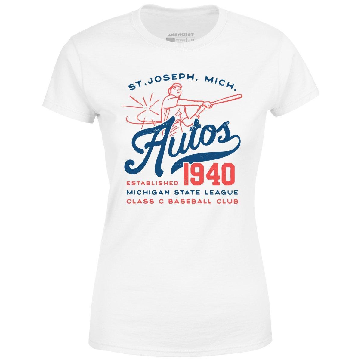 St. Joseph Autos - Michigan - Vintage Defunct Baseball Teams - Women's T-Shirt Female product image