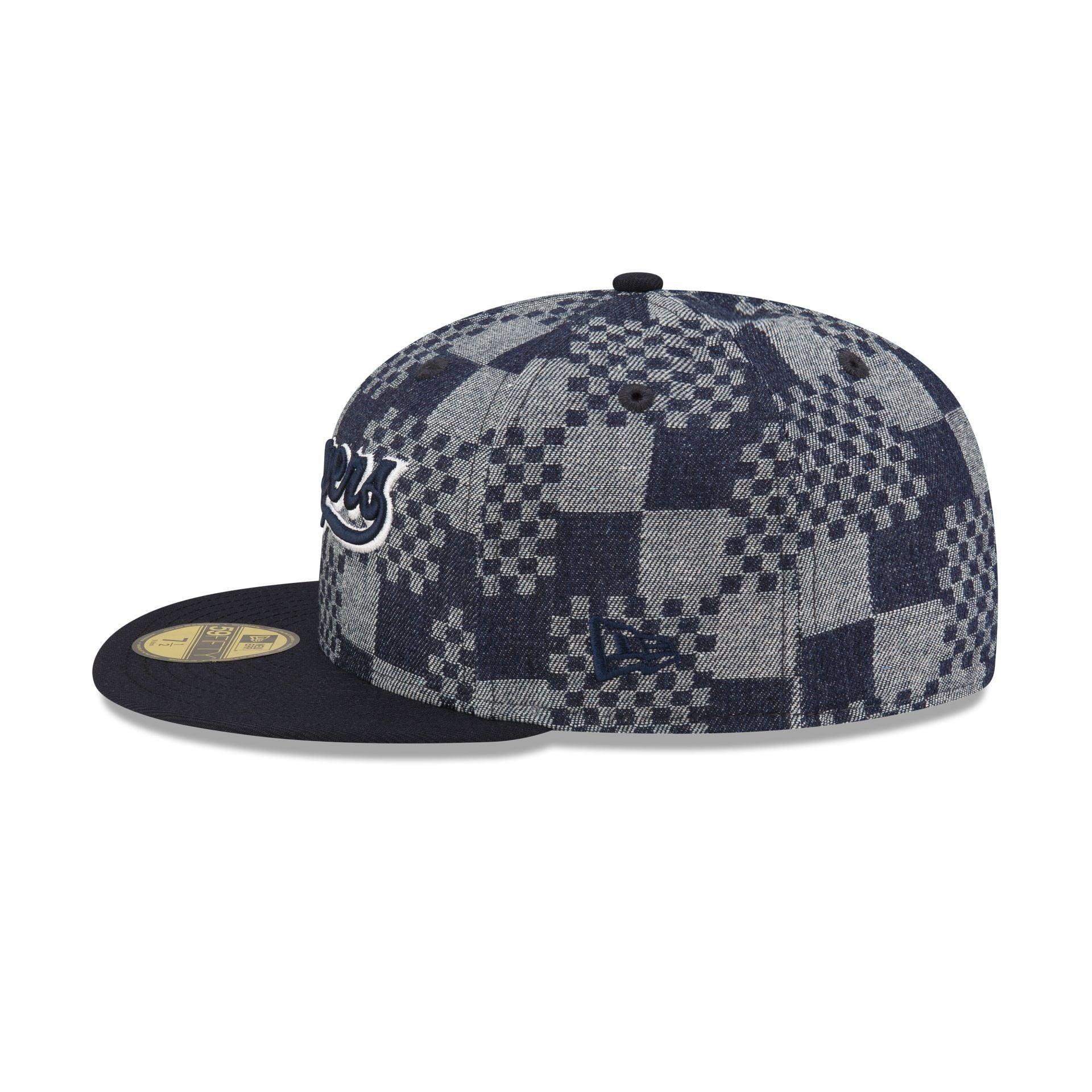 Los Angeles Dodgers Pattern Denim 59FIFTY Fitted Hat Male Product Image