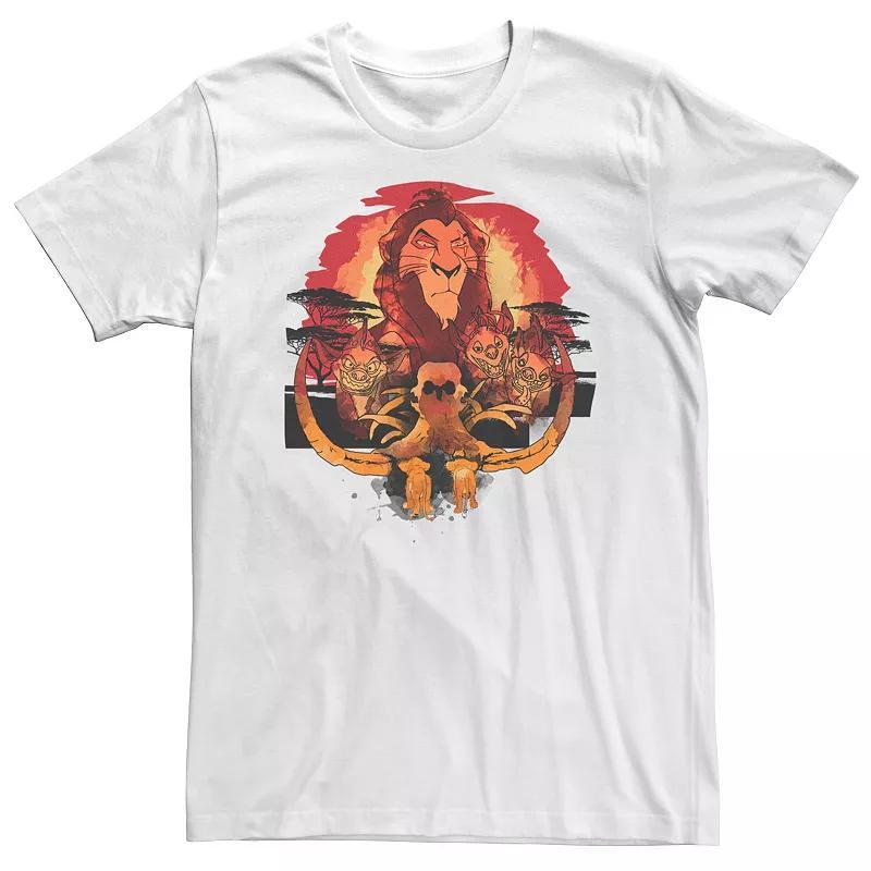 Big & Tall Disney The Lion King Scar Watch Simba Nala Dark Watercolor Tee, Mens Product Image