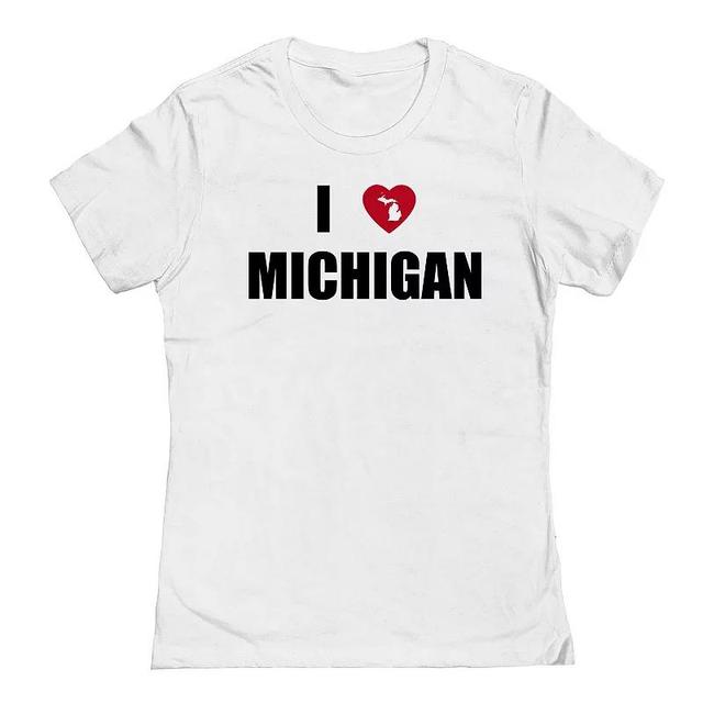 Juniors I Heart Michigan Graphic Tee, Womens Product Image