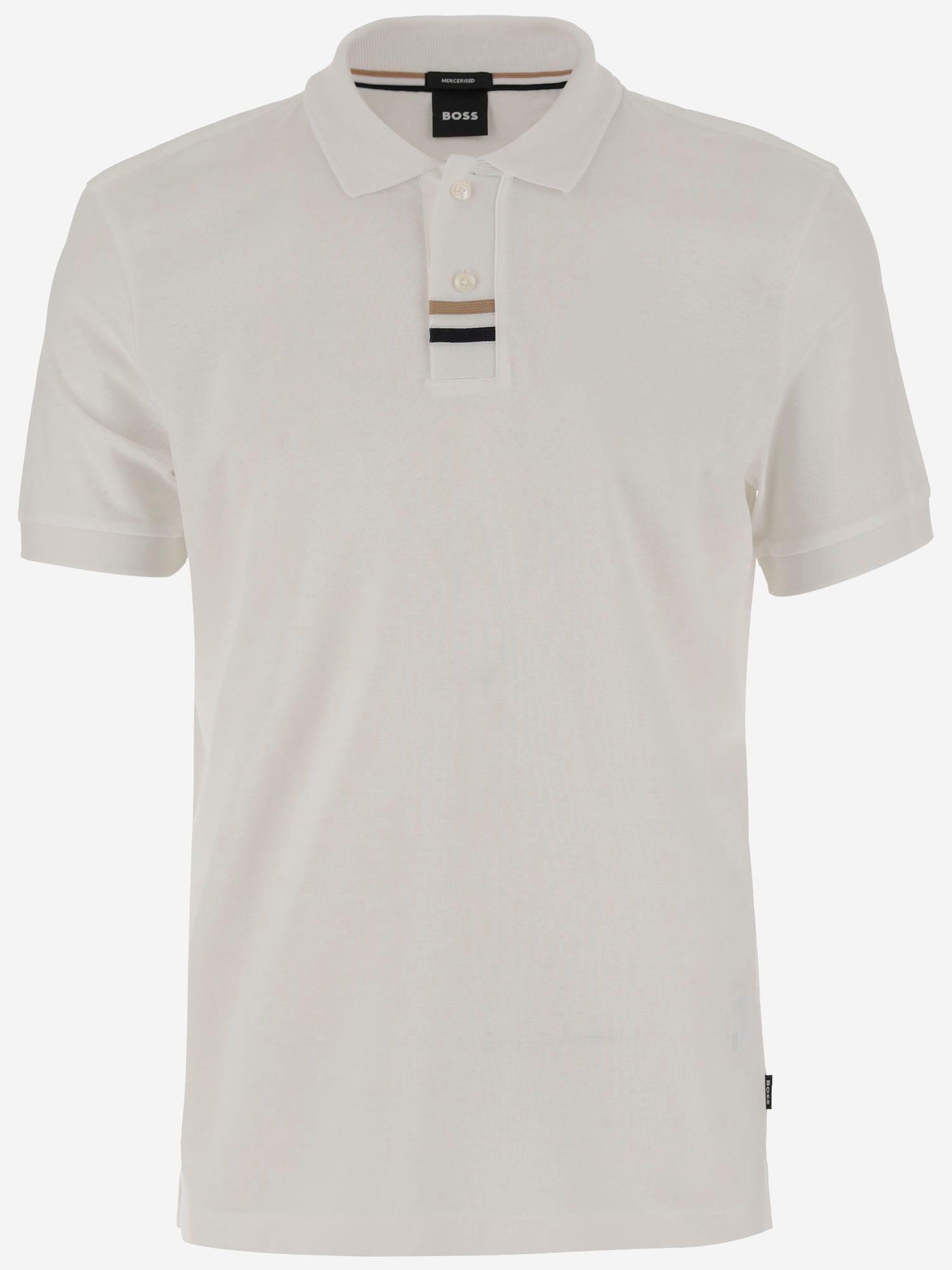 HUGO BOSS Cotton Polo In Beige Product Image