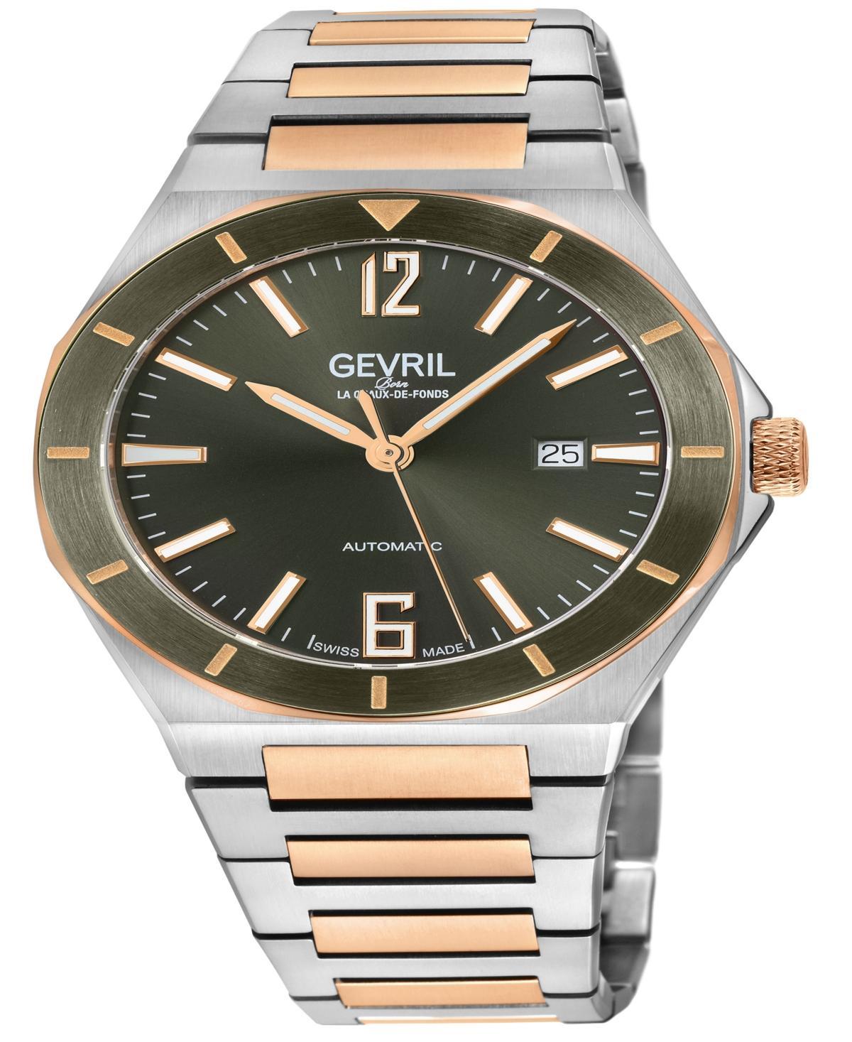 Gevril Mens High Line Silver-Tone Stainless Steel Watch 43mm - Silver Product Image