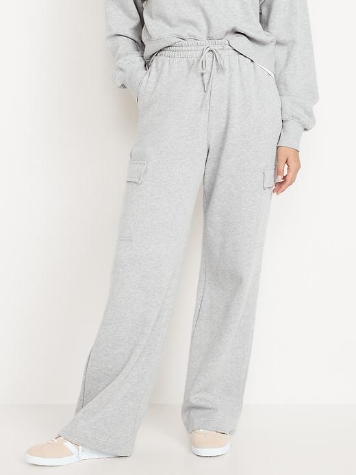 Extra High-Waisted SoComfy Cargo Wide-Leg Sweatpants Product Image