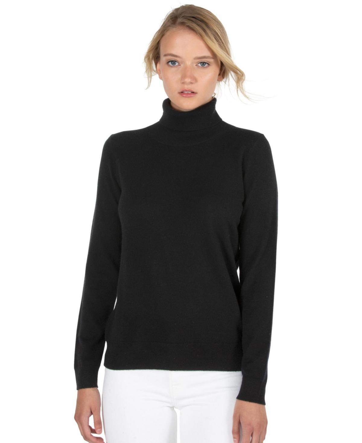 Jennie Liu Womens 100% Pure Cashmere Long Sleeve Turtleneck Pullover Sweater Product Image