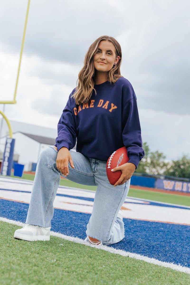 Navy Game Day Sweatshirt Product Image