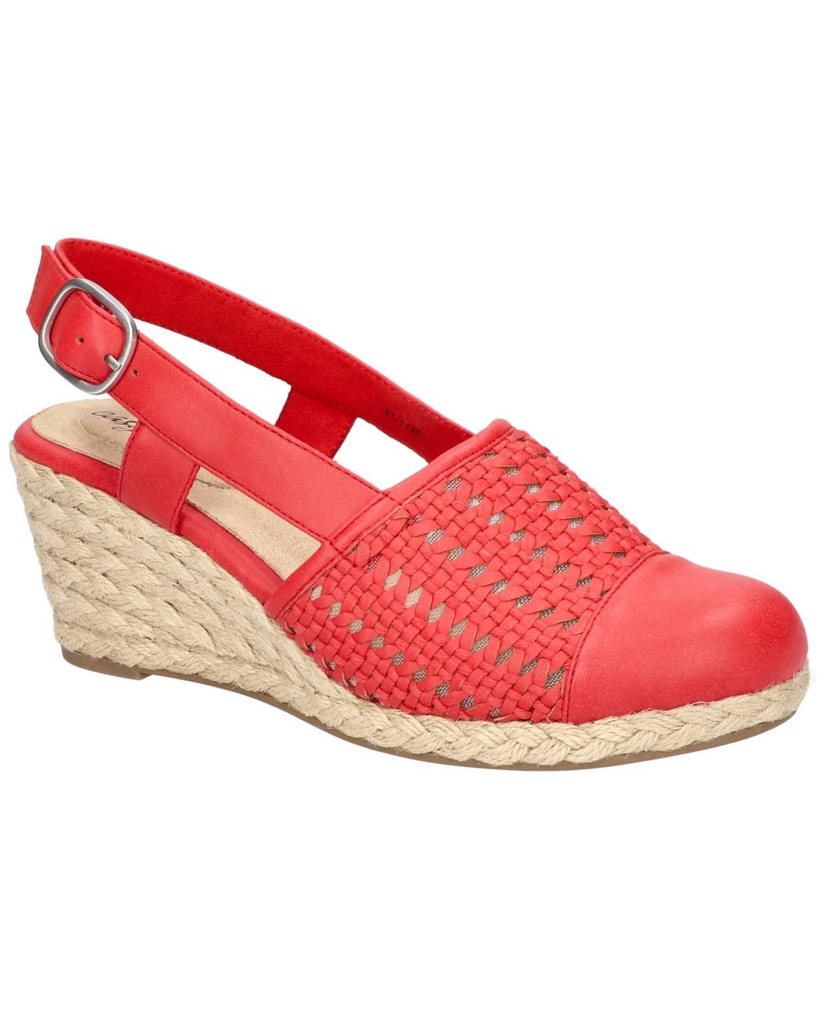 Easy Street Womens Taffy Buckle Slingback Espadrille Wedges Product Image