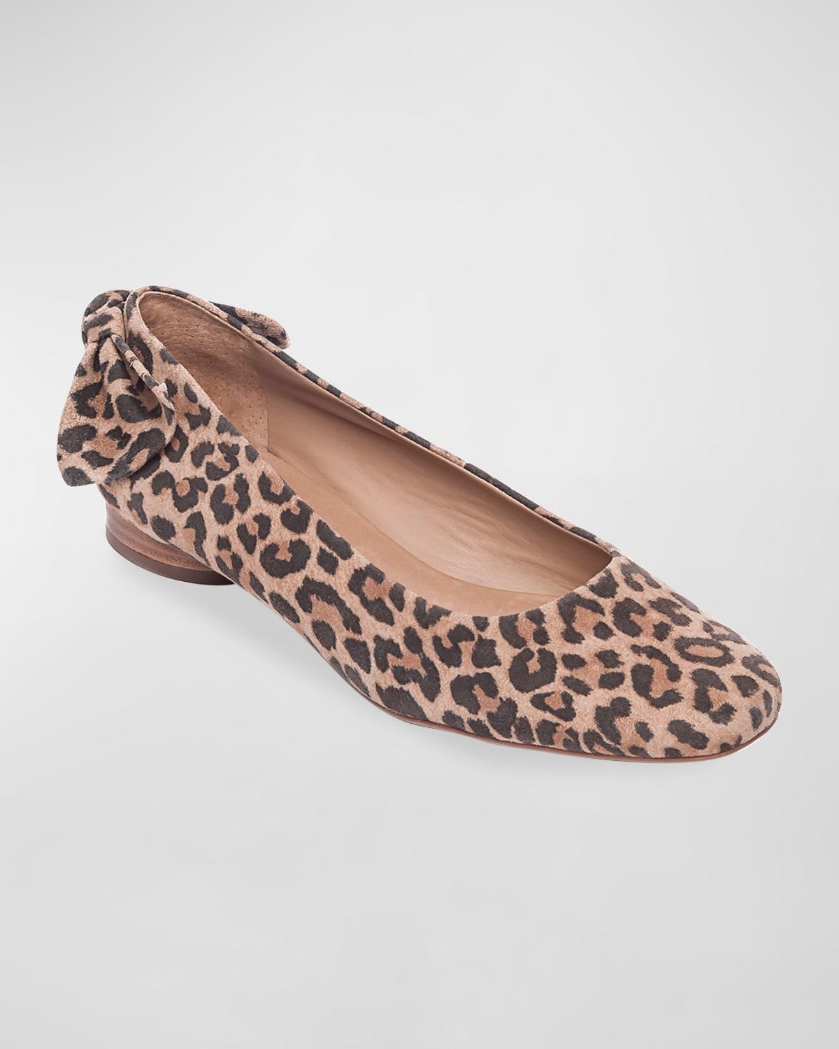 Eloise Cheetah Suede Ballerina Flats Product Image