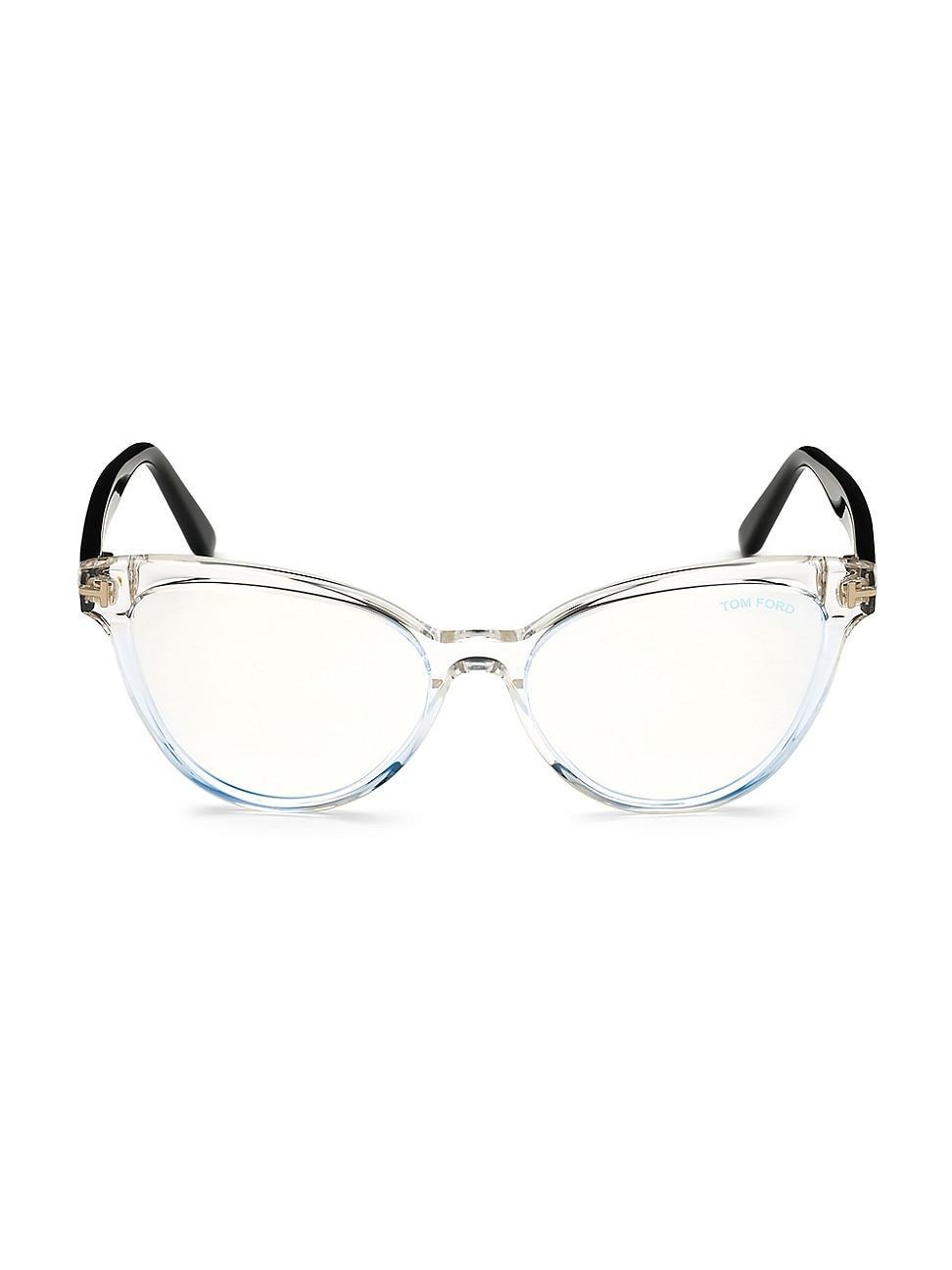 Blue Block Cat-Eye Acetate Optical Frames product image