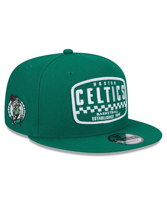 Mens New Era Kelly Boston Celtics Rally Drive Finish Line Patch 9FIFTY Snapback Hat Product Image