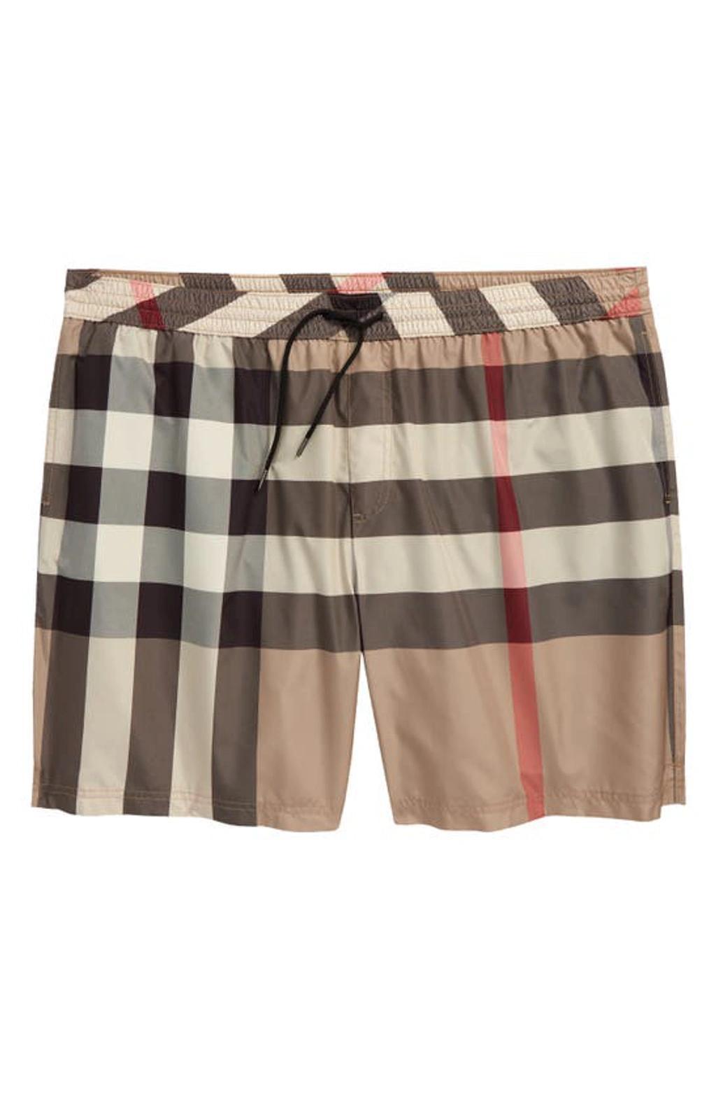 BURBERRY Check Drawcord Swim Shorts In Archive Beige Product Image