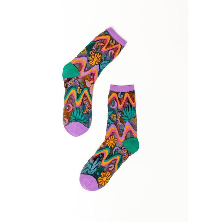 Sock Candy Womens Desert Disco Black Sheer Sock Product Image