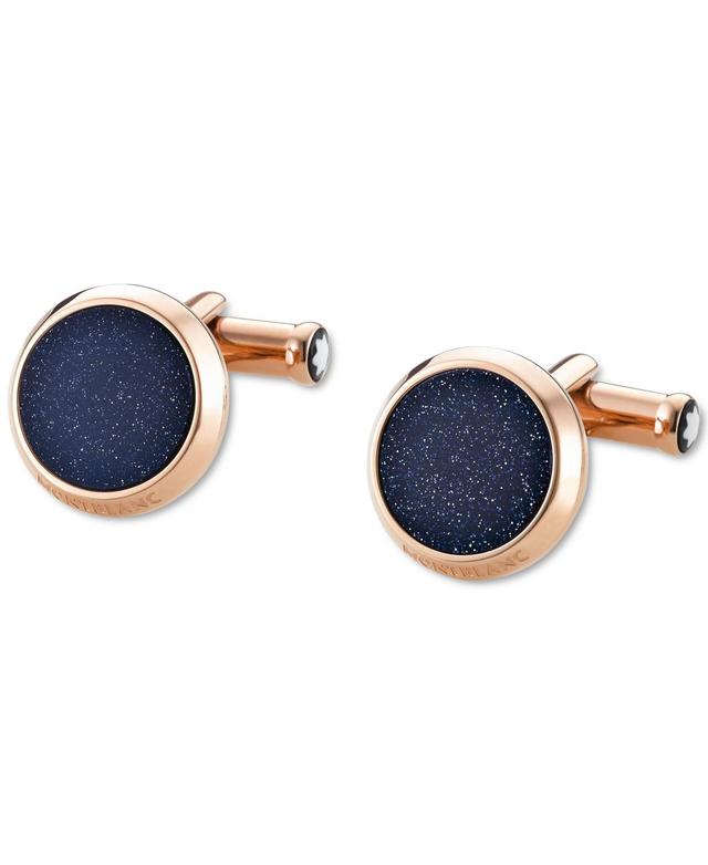 Mens Goldtone Stainless Steel Round Cufflinks Product Image