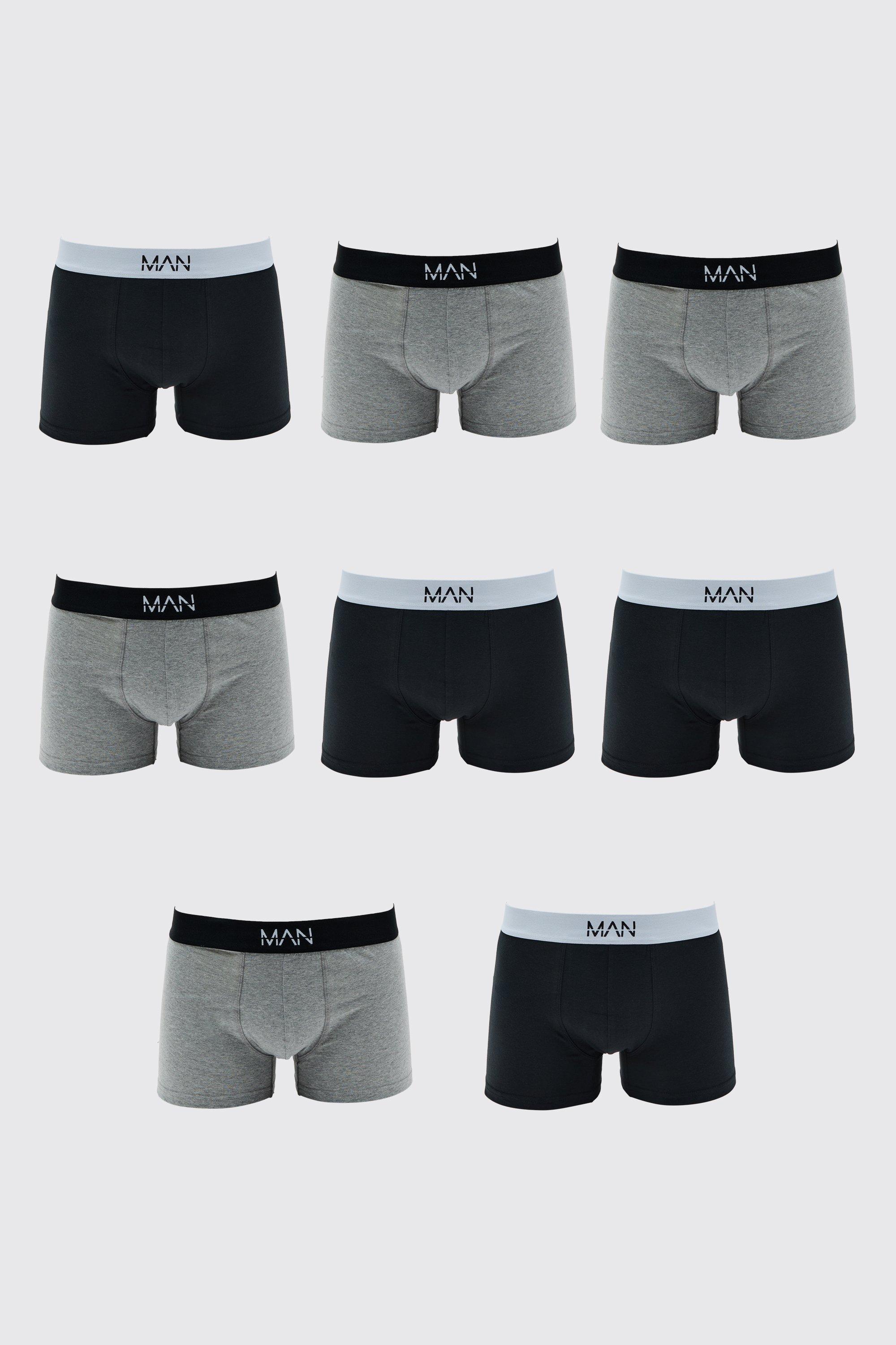 7 Pack Man Signature Mixed Colour Trunks | boohooMAN USA Product Image