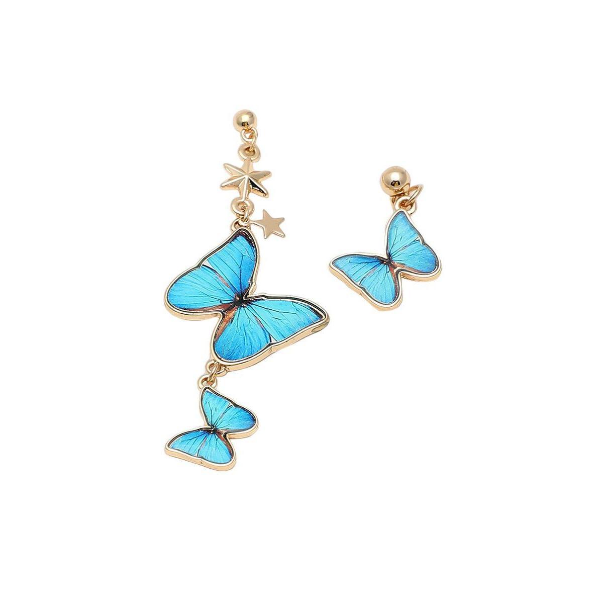 Sohi Womens Butterfly Drop Earrings Product Image