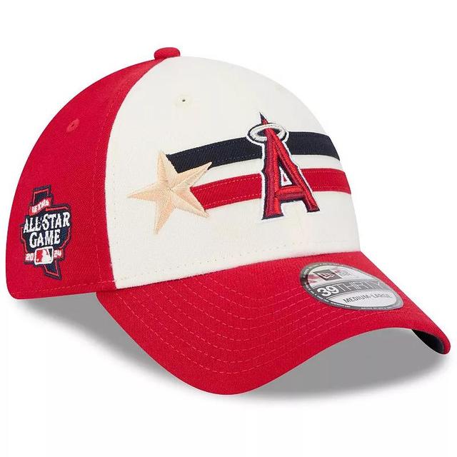 Mens New Era Cream/Red Los Angeles Angels 2024 MLB All-Star Game Workout 39THIRTY Flex Hat Product Image