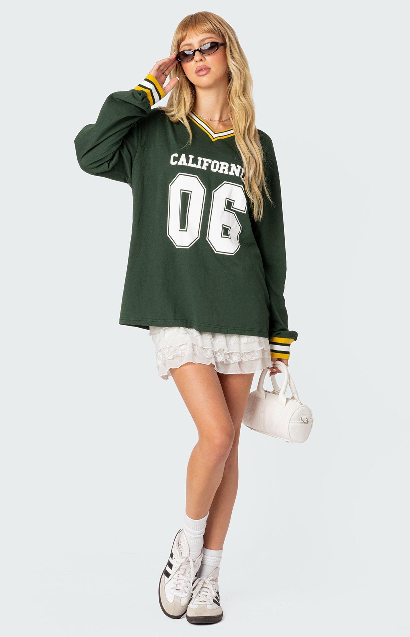 Edikted Women's Cali Oversized Baseball T-Shirt Product Image