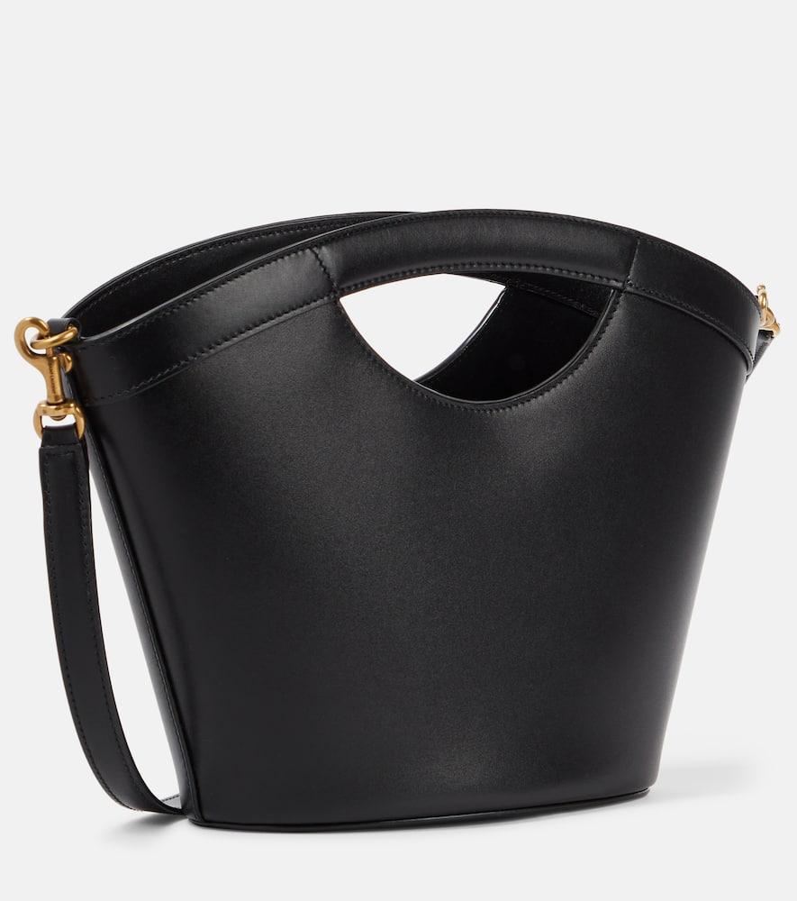 SAINT LAURENT Shopping Mini Leather Shoulder Bag In Nero Product Image