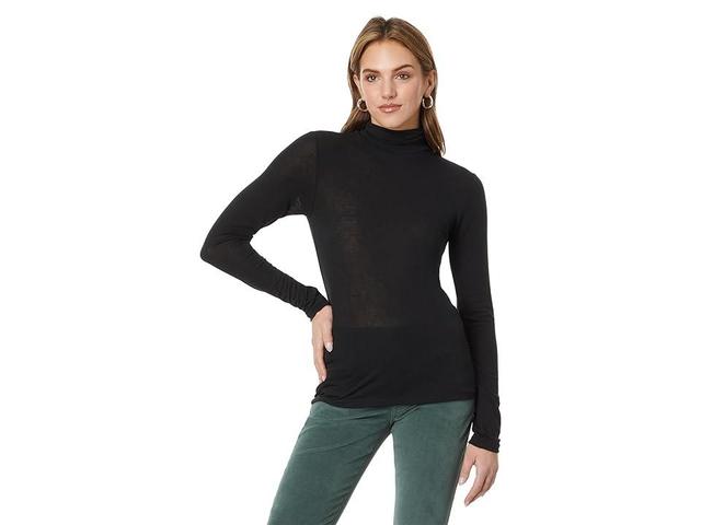 Lucky Brand Mock Neck Layering Top (Jet ) Women's Clothing Product Image