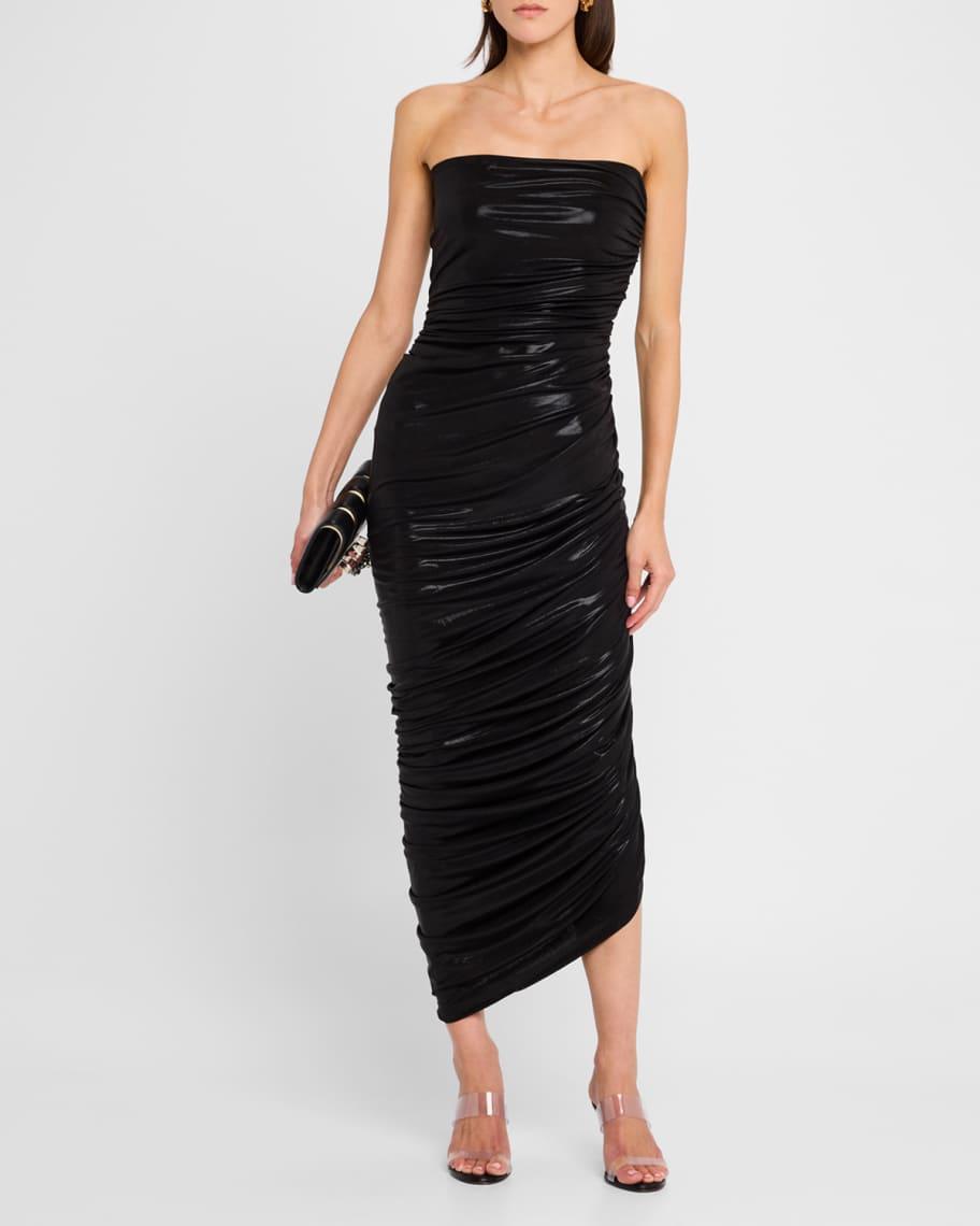 Strapless Diana Asymmetric Ruched Gown Product Image