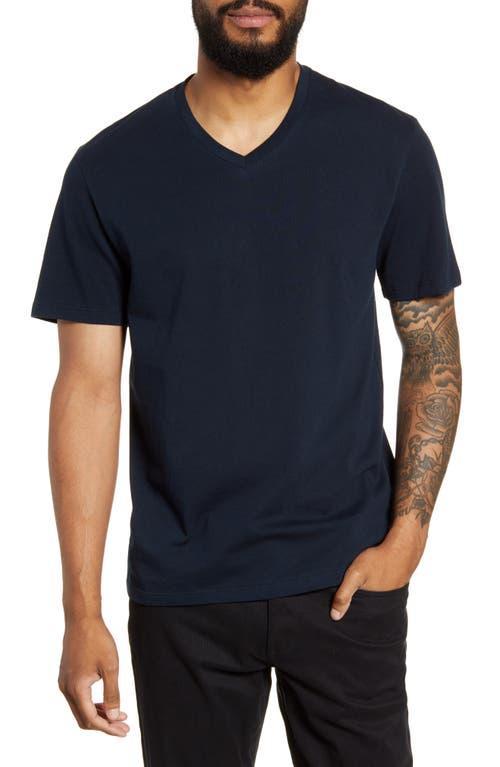 Vince Mens V-Neck T-Shirt - Washed Black Product Image