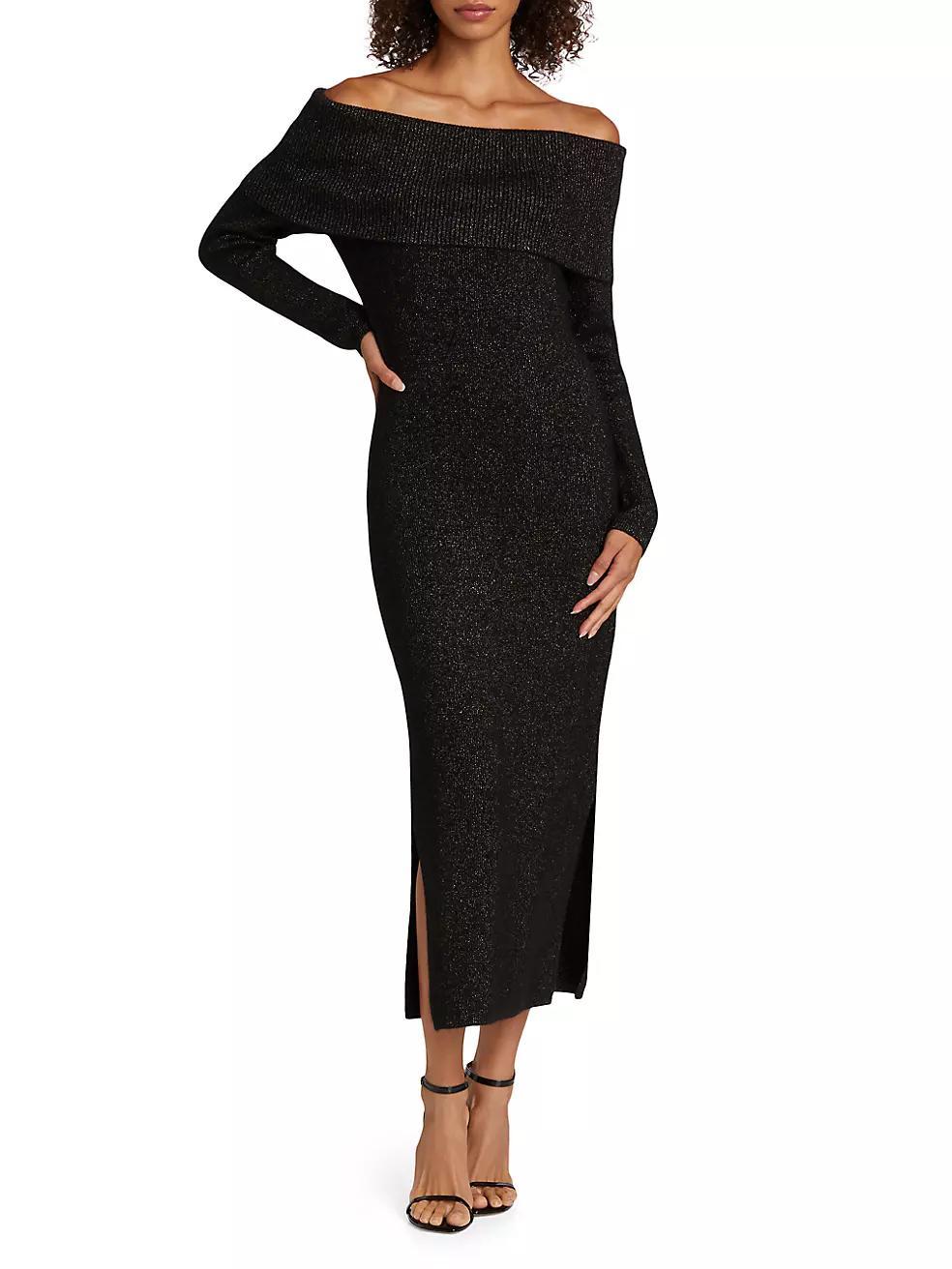 Heritage Sofia Cashmere Off-the-Shoulder Dress Product Image