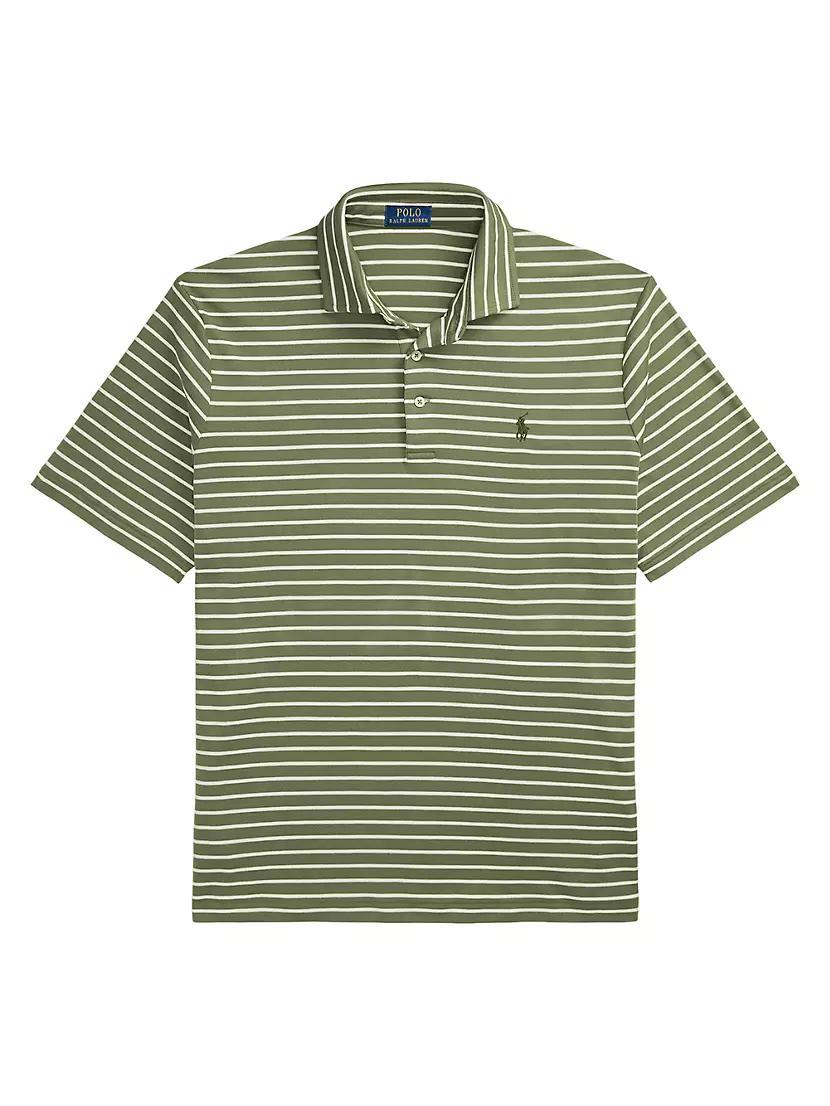 Striped Cotton Polo Shirt Product Image