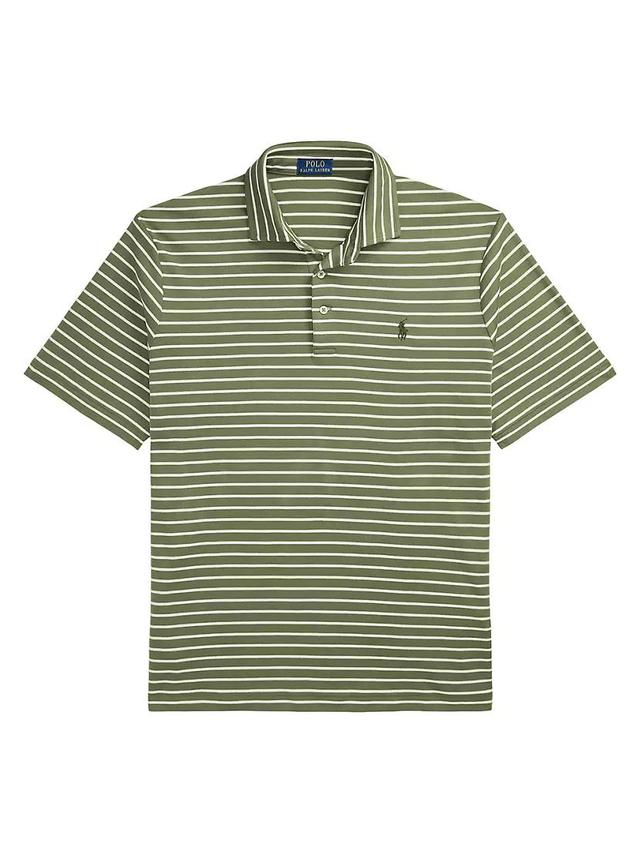 Striped Cotton Polo Shirt Product Image