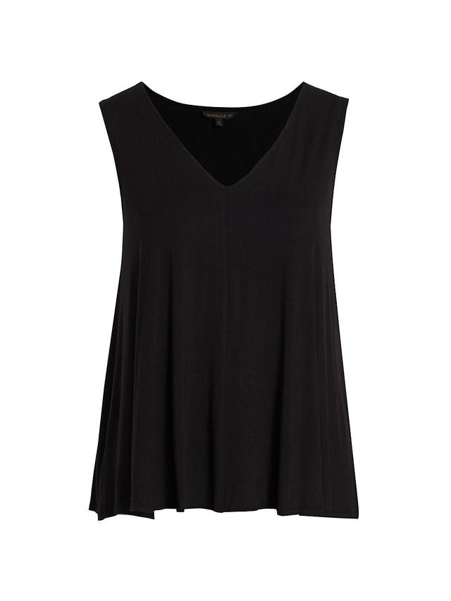 Womens Tolerance Draped Sleeveless Top - Black - Size 14 Product Image