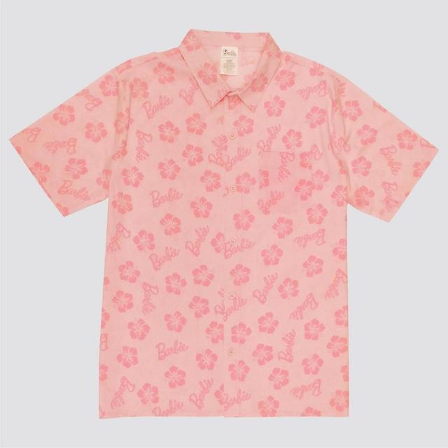 Mens Barbie Logo Button-Down Shirt Product Image