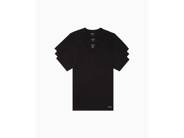 Calvin Klein Cotton Classic Solid V-Neck Undershirts 3 Product Image