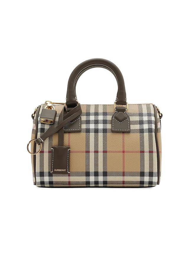 Womens Mini Signature Check Bowling Bag Product Image