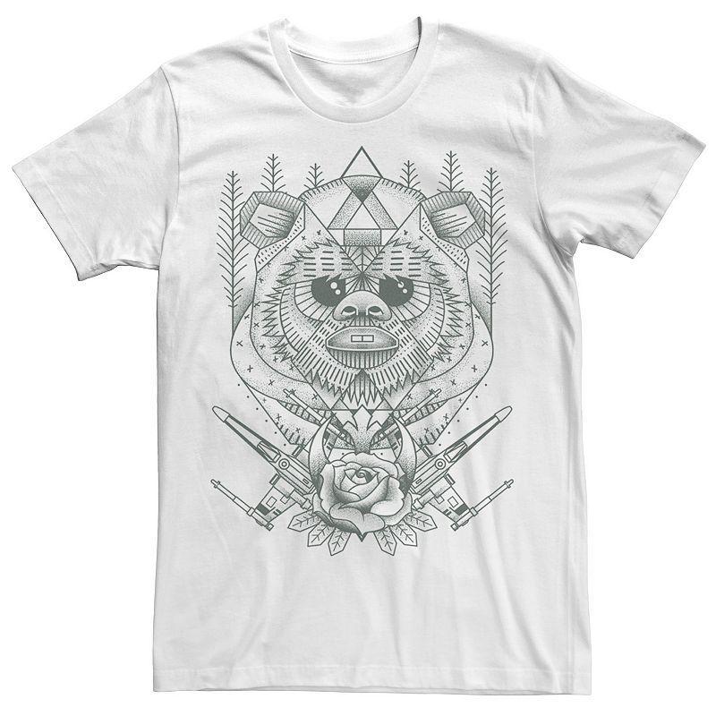 Mens Star Wars Geometric Ewok Portrait Collage Tee Product Image