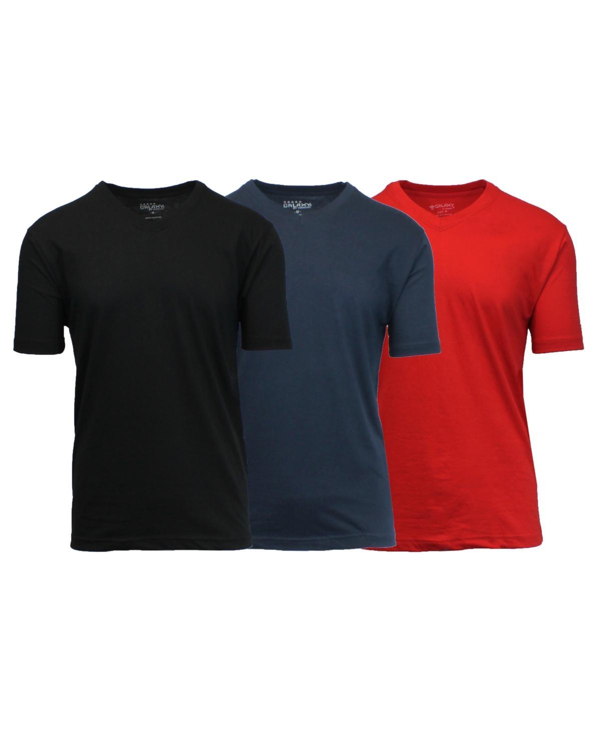 Galaxy By Harvic Mens Short Sleeve V-Neck T-shirt, Pack of 3 Product Image