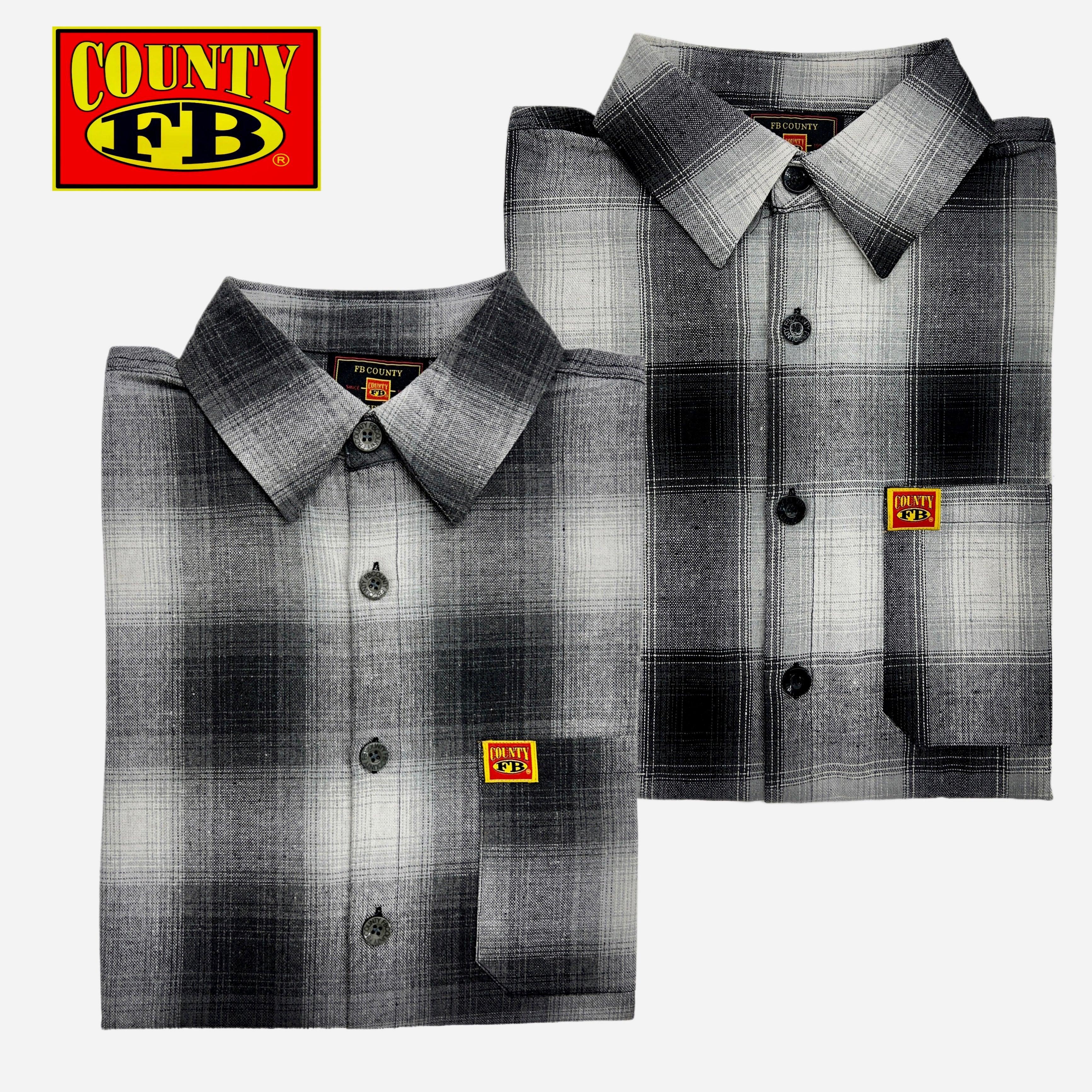 FB County Short Sleeve Checker Flannel Shirt Male Product Image