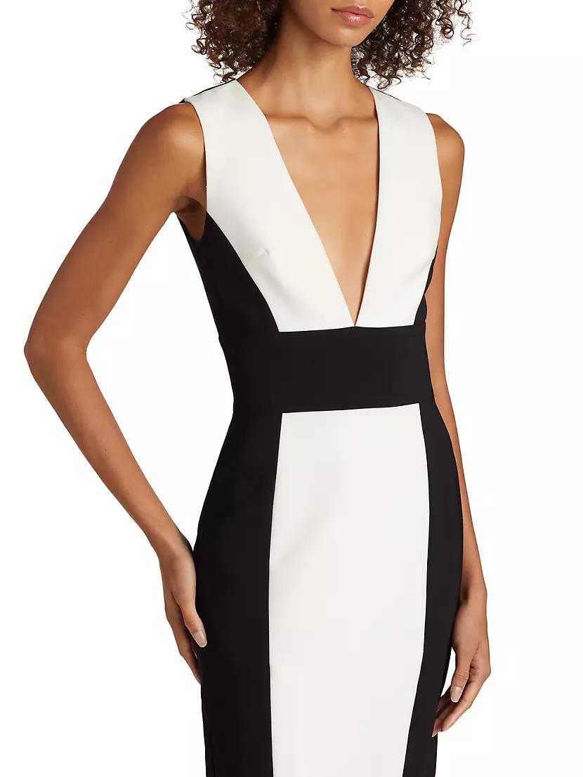 Colorblock Sleeveless Sheath Midi-Dress Product Image