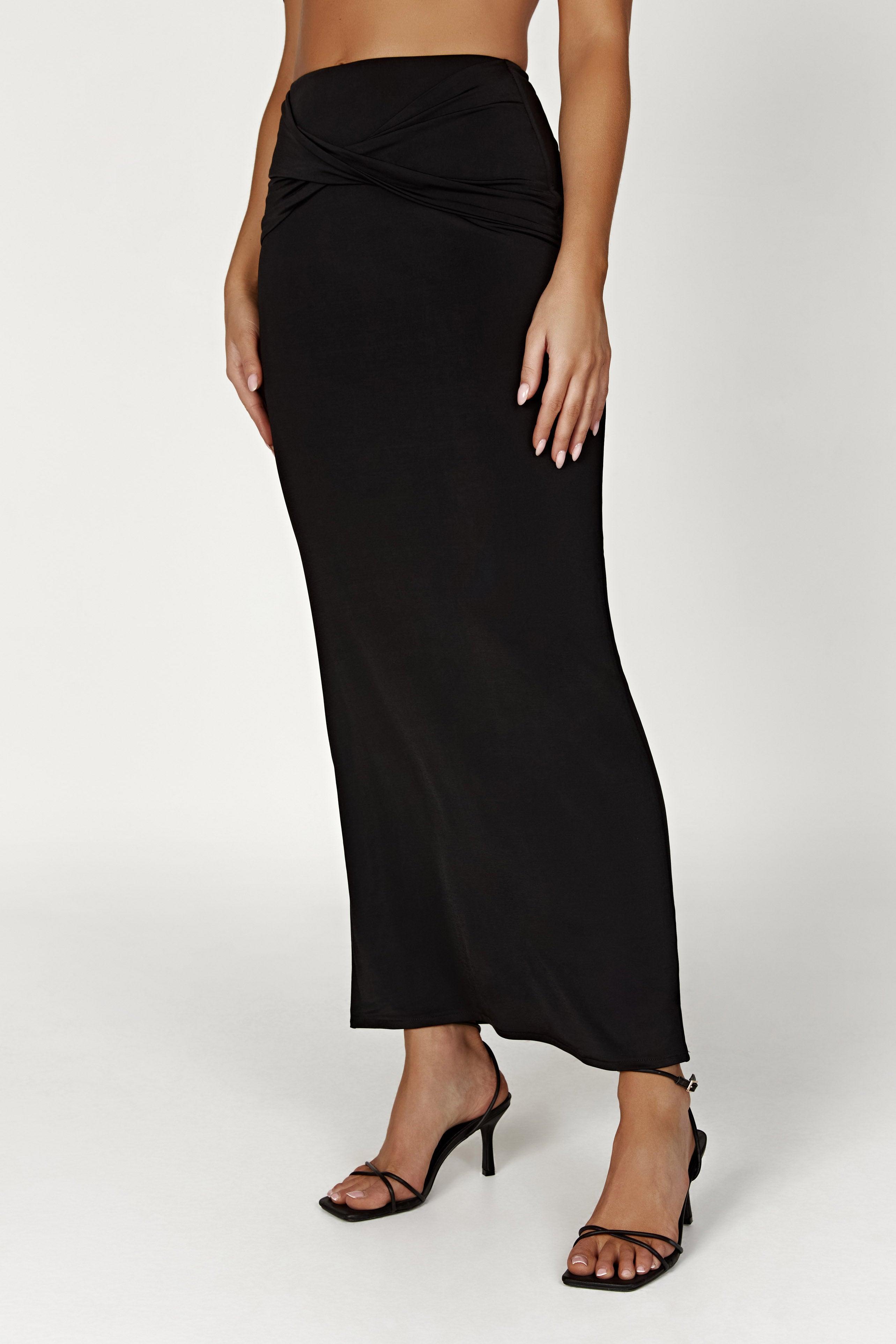 Ceri Maxi Twist Skirt - Black product image