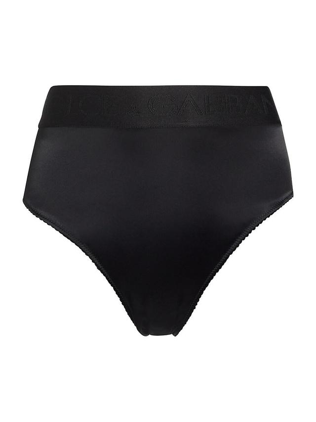 Womens Satin High-Waist Brief Product Image