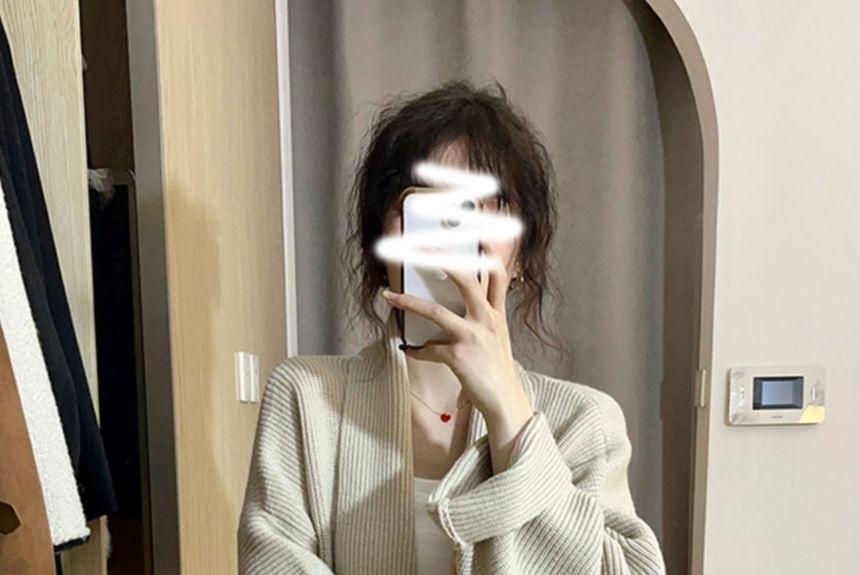 Open Front Plain Long Cardigan product image