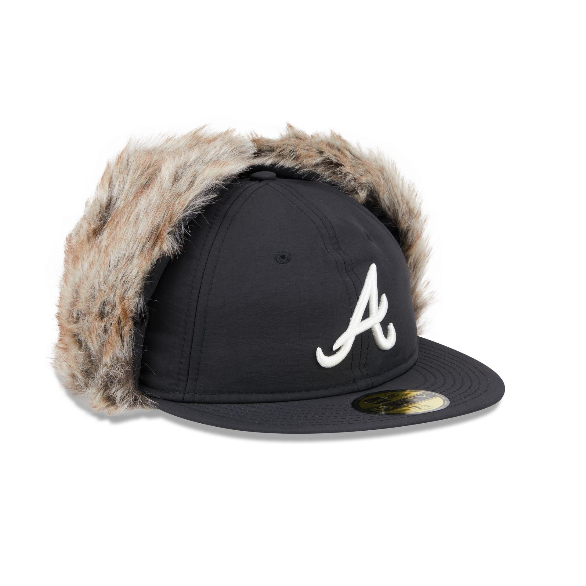 Atlanta Braves Winter Dog Ear Retro Crown 59FIFTY Fitted Hat Male Product Image