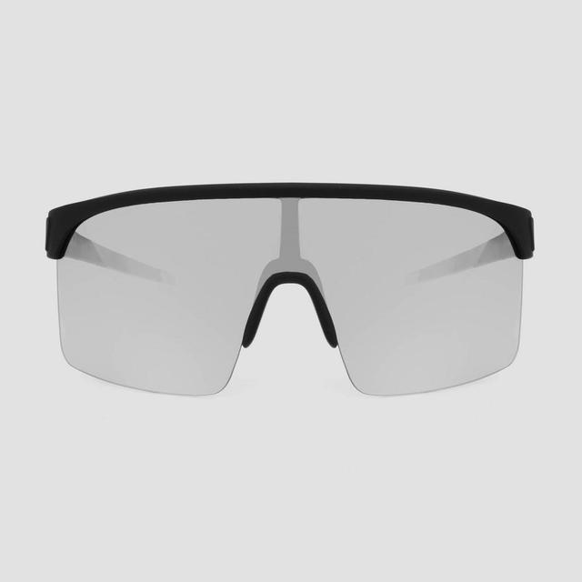 Mens Matte Shield Sunglasses with Smoke Lenses - All in Motion Black Product Image