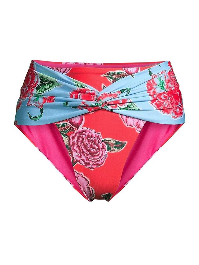 Womens Fiorever Darcy Floral High-Rise Bikini Bottom Product Image