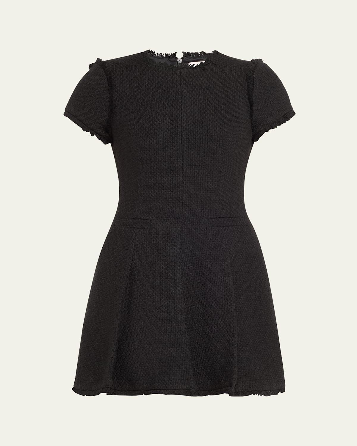 Nova Cotton Boucle Pleated Mini Dress Product Image