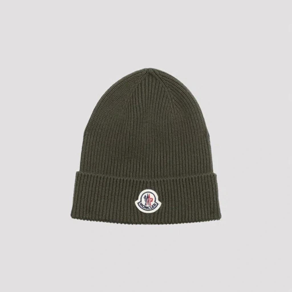 Logo-patch Ribbed Beanie In Dark Green product image