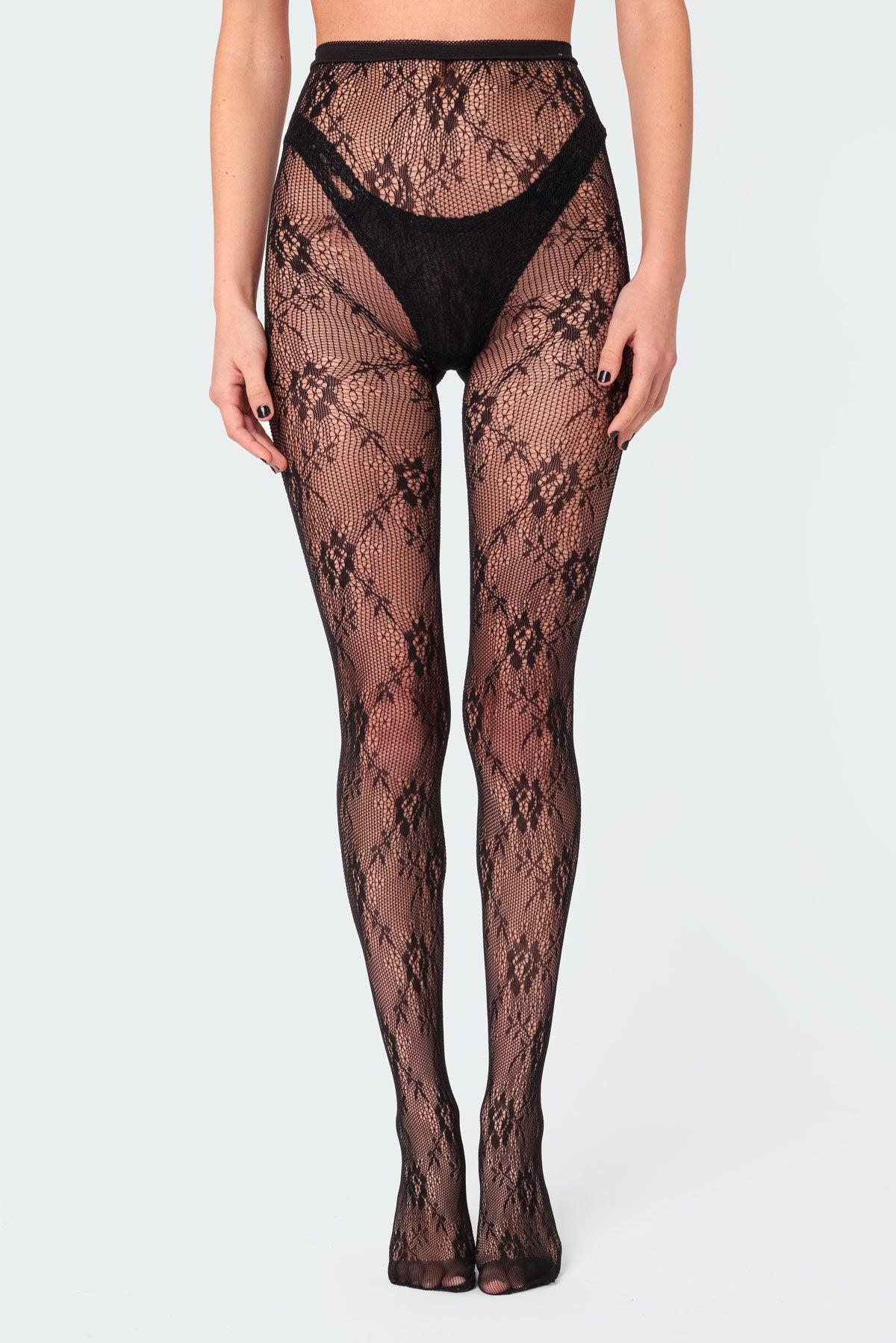 Sheer Lace Tights Product Image