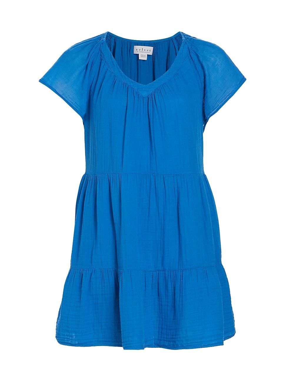 Womens Eleanor Gauze Tiered Minidress Product Image