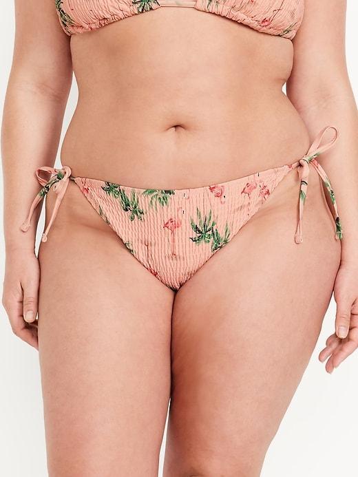 Mid-Rise String Bikini Swim Bottoms Product Image