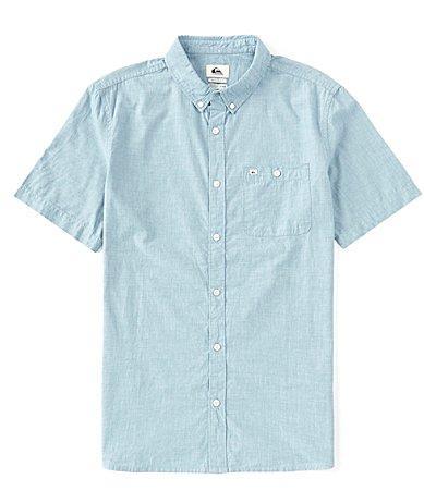 Quiksilver Short-Sleeve Winfall Soft Textured Button Down Shirt Product Image